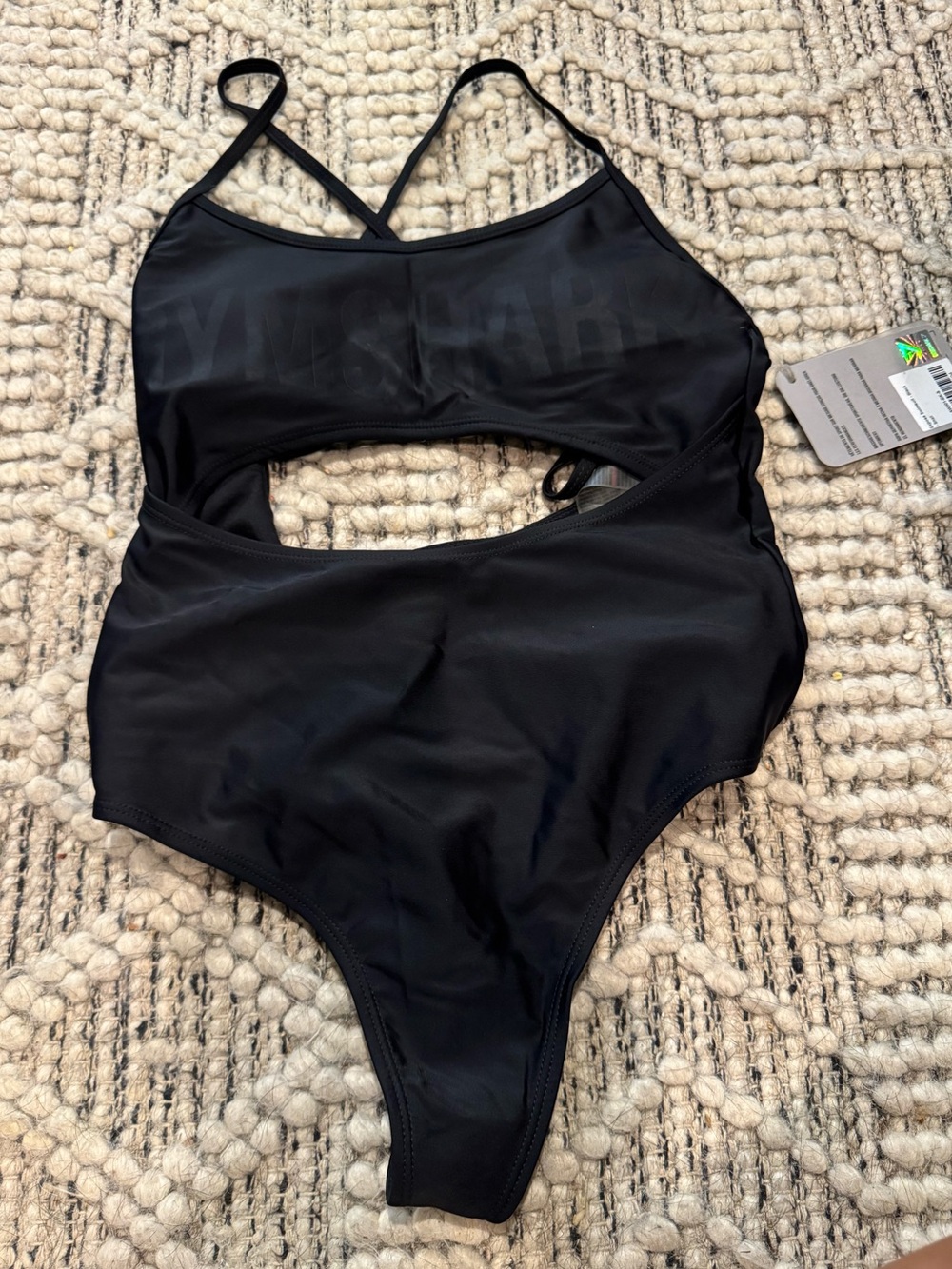 GYMSHARK black NWT one piece swimsuit size small